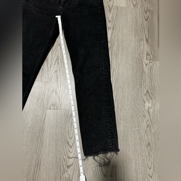 Zara High-Rise Black Straight-Leg Jeans - Picture 3 of 6